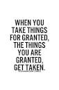 taken for granted